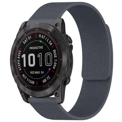 Bracelet de montre magnétique en silicone à texture litchi xDfind, For Garmin Fenix 8/7X/6X/5X 26mm, For Garmin Fenix 8/7/6/5 22mm, For Garmin Fenix 8/7S/6S/5S 20mm, For Garmin Forerunner 45 / 45S / Swim 2 18mm, For Garmin Forerunner 35/30/35J 20mm