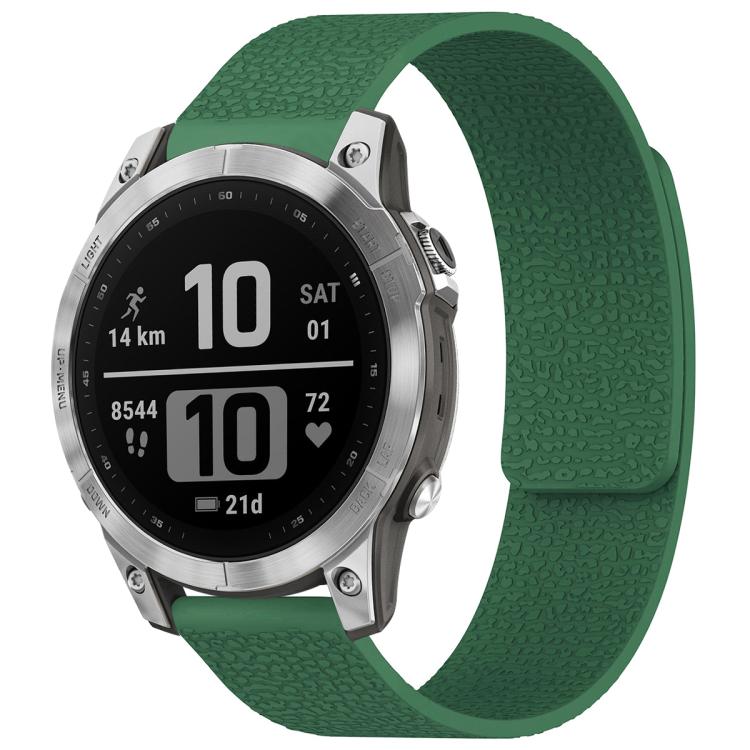 Bracelet de montre magnétique en silicone à texture litchi xDfind, For Garmin Fenix 8/7X/6X/5X 26mm, For Garmin Fenix 8/7/6/5 22mm, For Garmin Fenix 8/7S/6S/5S 20mm, For Garmin Forerunner 45 / 45S / Swim 2 18mm, For Garmin Forerunner 35/30/35J 20mm