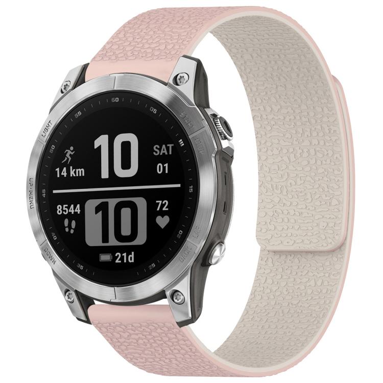 Bracelet de montre magnétique en silicone à texture litchi xDfind, For Garmin Fenix 8/7X/6X/5X 26mm, For Garmin Fenix 8/7/6/5 22mm, For Garmin Fenix 8/7S/6S/5S 20mm, For Garmin Forerunner 45 / 45S / Swim 2 18mm, For Garmin Forerunner 35/30/35J 20mm
