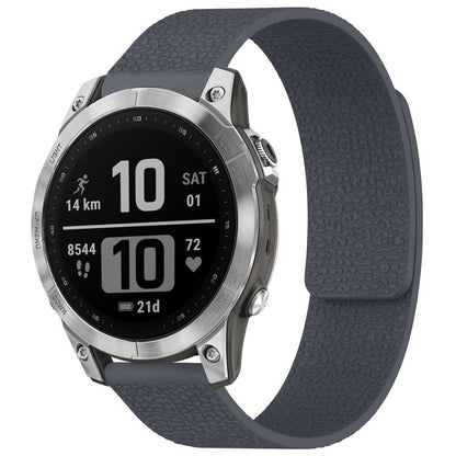 Bracelet de montre magnétique en silicone à texture litchi xDfind, For Garmin Fenix 8/7X/6X/5X 26mm, For Garmin Fenix 8/7/6/5 22mm, For Garmin Fenix 8/7S/6S/5S 20mm, For Garmin Forerunner 45 / 45S / Swim 2 18mm, For Garmin Forerunner 35/30/35J 20mm