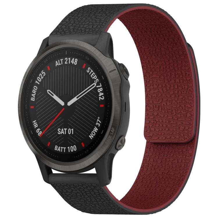 Bracelet de montre magnétique en silicone à texture litchi xDfind, For Garmin Fenix 8/7X/6X/5X 26mm, For Garmin Fenix 8/7/6/5 22mm, For Garmin Fenix 8/7S/6S/5S 20mm, For Garmin Forerunner 45 / 45S / Swim 2 18mm, For Garmin Forerunner 35/30/35J 20mm