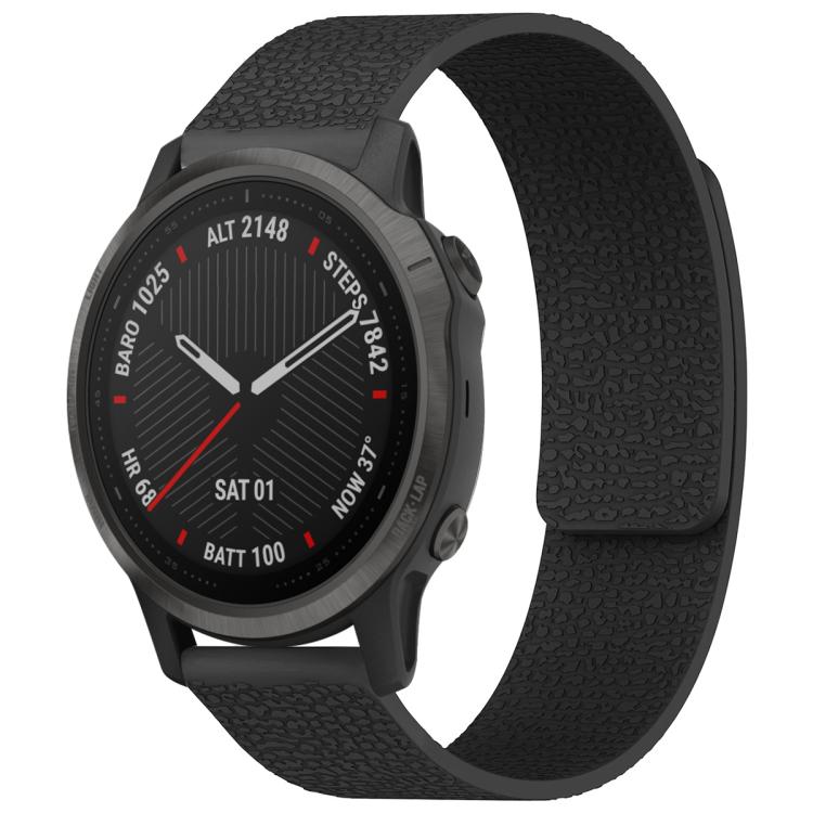 Bracelet de montre magnétique en silicone à texture litchi xDfind, For Garmin Fenix 8/7X/6X/5X 26mm, For Garmin Fenix 8/7/6/5 22mm, For Garmin Fenix 8/7S/6S/5S 20mm, For Garmin Forerunner 45 / 45S / Swim 2 18mm, For Garmin Forerunner 35/30/35J 20mm