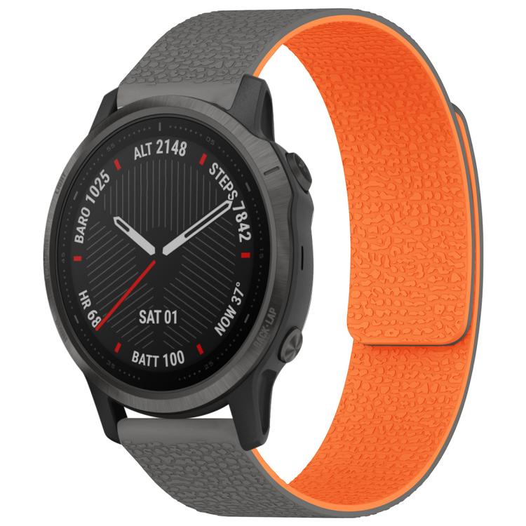 Bracelet de montre magnétique en silicone à texture litchi xDfind, For Garmin Fenix 8/7X/6X/5X 26mm, For Garmin Fenix 8/7/6/5 22mm, For Garmin Fenix 8/7S/6S/5S 20mm, For Garmin Forerunner 45 / 45S / Swim 2 18mm, For Garmin Forerunner 35/30/35J 20mm