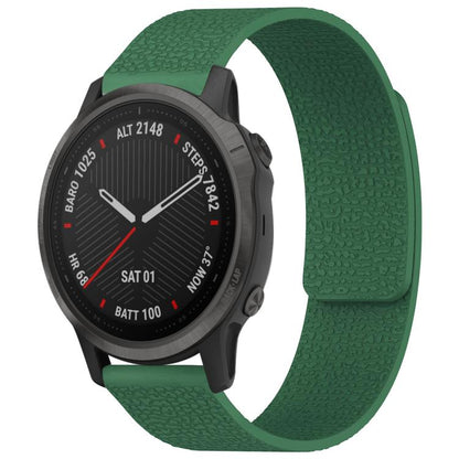 Bracelet de montre magnétique en silicone à texture litchi xDfind, For Garmin Fenix 8/7X/6X/5X 26mm, For Garmin Fenix 8/7/6/5 22mm, For Garmin Fenix 8/7S/6S/5S 20mm, For Garmin Forerunner 45 / 45S / Swim 2 18mm, For Garmin Forerunner 35/30/35J 20mm