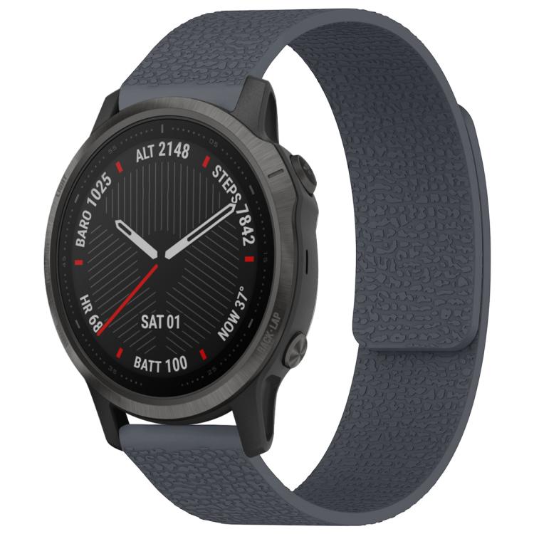 Bracelet de montre magnétique en silicone à texture litchi xDfind, For Garmin Fenix 8/7X/6X/5X 26mm, For Garmin Fenix 8/7/6/5 22mm, For Garmin Fenix 8/7S/6S/5S 20mm, For Garmin Forerunner 45 / 45S / Swim 2 18mm, For Garmin Forerunner 35/30/35J 20mm