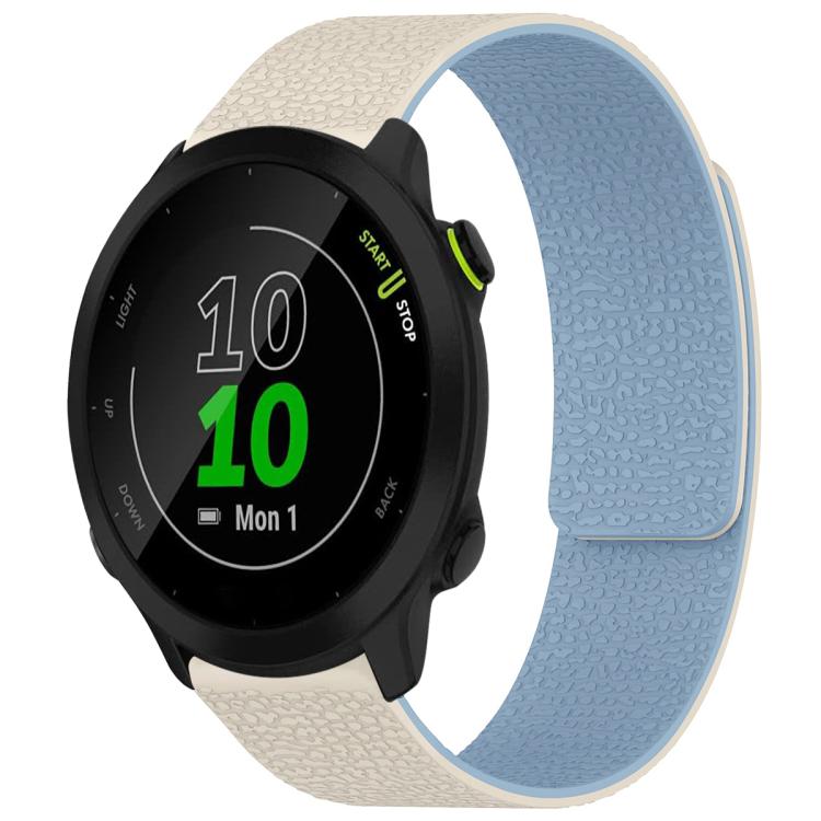 Bracelet de montre magnétique en silicone à texture litchi xDfind, For Garmin Fenix 8/7X/6X/5X 26mm, For Garmin Fenix 8/7/6/5 22mm, For Garmin Fenix 8/7S/6S/5S 20mm, For Garmin Forerunner 45 / 45S / Swim 2 18mm, For Garmin Forerunner 35/30/35J 20mm