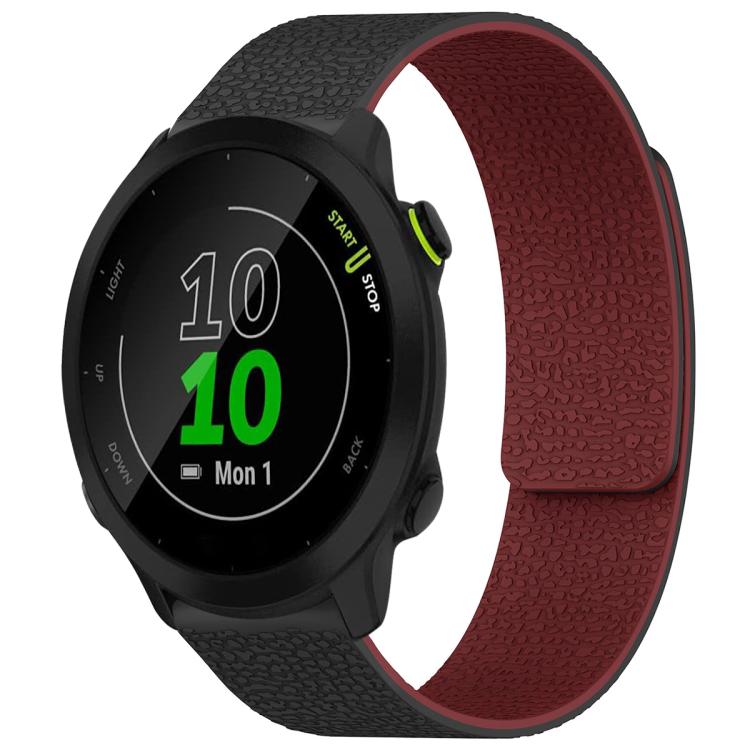 Bracelet de montre magnétique en silicone à texture litchi xDfind, For Garmin Fenix 8/7X/6X/5X 26mm, For Garmin Fenix 8/7/6/5 22mm, For Garmin Fenix 8/7S/6S/5S 20mm, For Garmin Forerunner 45 / 45S / Swim 2 18mm, For Garmin Forerunner 35/30/35J 20mm