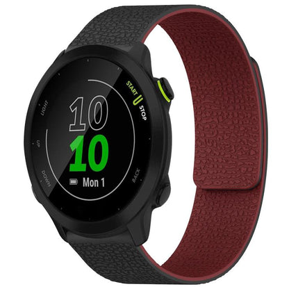 Bracelet de montre magnétique en silicone à texture litchi xDfind, For Garmin Fenix 8/7X/6X/5X 26mm, For Garmin Fenix 8/7/6/5 22mm, For Garmin Fenix 8/7S/6S/5S 20mm, For Garmin Forerunner 45 / 45S / Swim 2 18mm, For Garmin Forerunner 35/30/35J 20mm