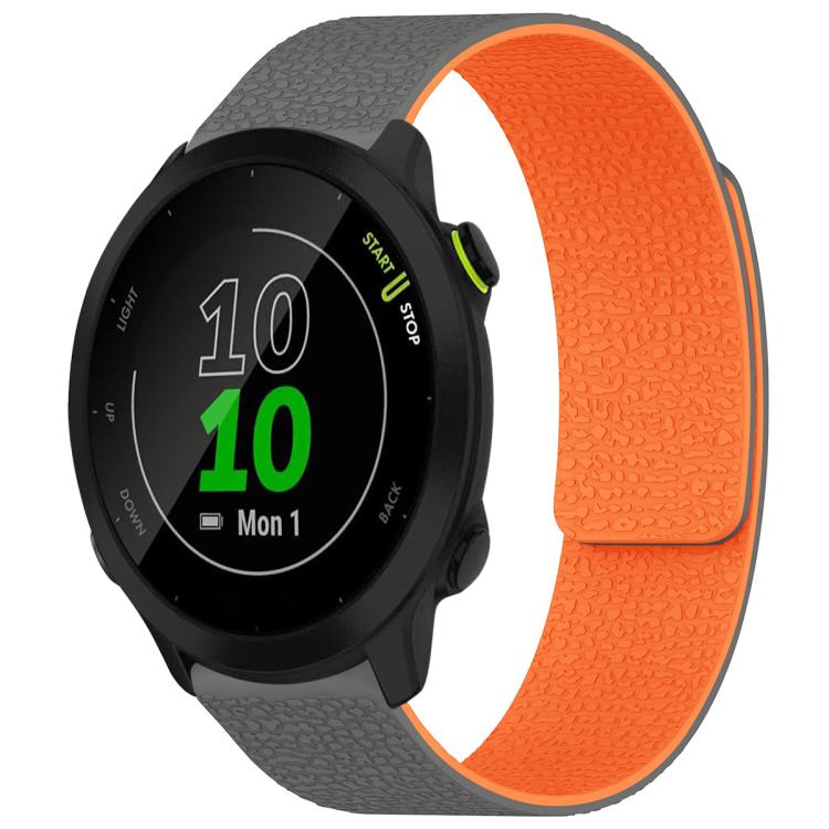 Bracelet de montre magnétique en silicone à texture litchi xDfind, For Garmin Fenix 8/7X/6X/5X 26mm, For Garmin Fenix 8/7/6/5 22mm, For Garmin Fenix 8/7S/6S/5S 20mm, For Garmin Forerunner 45 / 45S / Swim 2 18mm, For Garmin Forerunner 35/30/35J 20mm