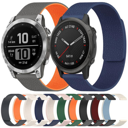Bracelet de montre magnétique en silicone à texture litchi xDfind, For Garmin Fenix 8/7X/6X/5X 26mm, For Garmin Fenix 8/7/6/5 22mm, For Garmin Fenix 8/7S/6S/5S 20mm, For Garmin Forerunner 45 / 45S / Swim 2 18mm, For Garmin Forerunner 35/30/35J 20mm