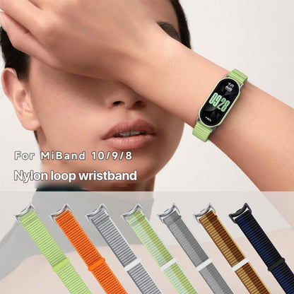 Bracelet de montre xDfind en nylon tressé avec connecteur métallique, For Xiaomi Smart Band 10 / 9 / 8 / NFC