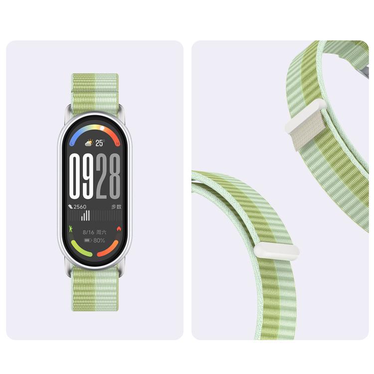 Bracelet de montre xDfind en nylon tressé avec connecteur métallique, For Xiaomi Smart Band 10 / 9 / 8 / NFC