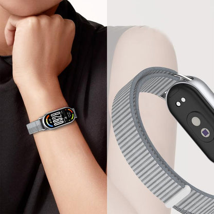 Bracelet de montre xDfind en nylon tressé avec connecteur métallique, For Xiaomi Smart Band 10 / 9 / 8 / NFC