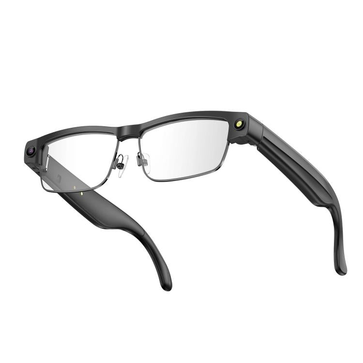 Lunettes intelligentes L802 avec caméra HD 8 MP, enregistrement vidéo, transmission WiFi, assistant vocal intelligent et casque audio connecté.