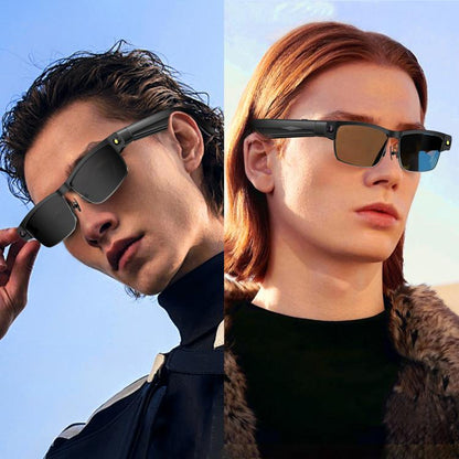 Lunettes intelligentes L802 avec caméra HD 8 MP, enregistrement vidéo, transmission WiFi, assistant vocal intelligent et casque audio connecté.