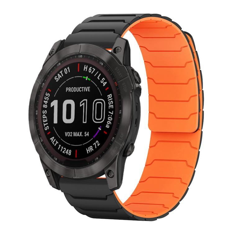 Bracelet de montre magnétique en silicone xDfind, For Garmin Fenix 8/7X/6X/5X 26mm, For Garmin Fenix 8/7/6/5 22mm, For Garmin Forerunner 35/30/35J 20mm