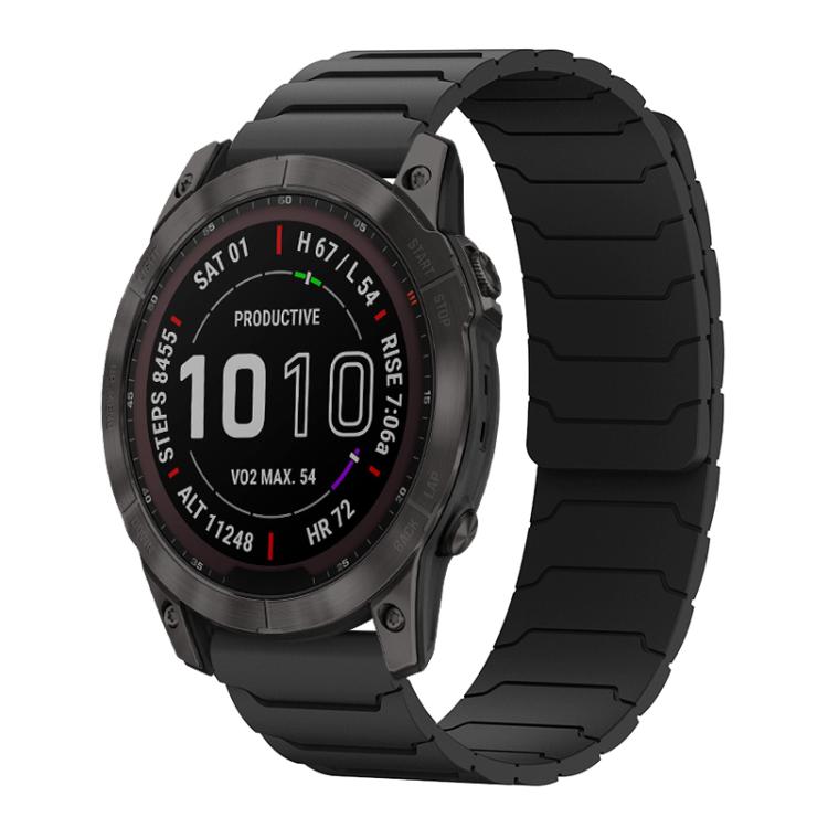 Bracelet de montre magnétique en silicone xDfind, For Garmin Fenix 8/7X/6X/5X 26mm, For Garmin Fenix 8/7/6/5 22mm, For Garmin Forerunner 35/30/35J 20mm