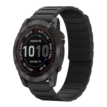 Bracelet de montre magnétique en silicone xDfind, For Garmin Fenix 8/7X/6X/5X 26mm, For Garmin Fenix 8/7/6/5 22mm, For Garmin Forerunner 35/30/35J 20mm