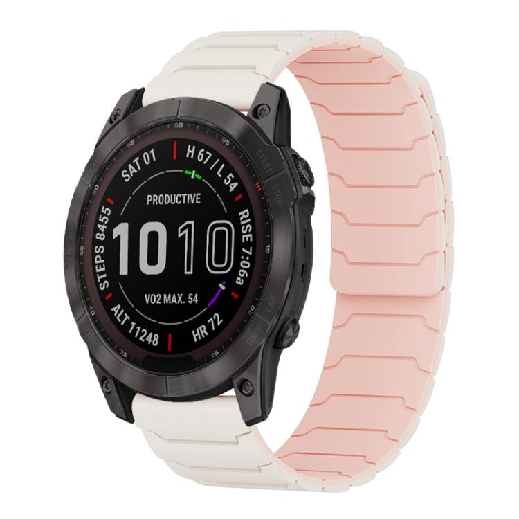 Bracelet de montre magnétique en silicone xDfind, For Garmin Fenix 8/7X/6X/5X 26mm, For Garmin Fenix 8/7/6/5 22mm, For Garmin Forerunner 35/30/35J 20mm