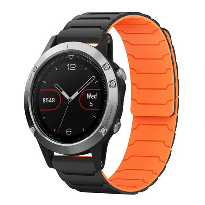 Bracelet de montre magnétique en silicone xDfind, For Garmin Fenix 8/7X/6X/5X 26mm, For Garmin Fenix 8/7/6/5 22mm, For Garmin Forerunner 35/30/35J 20mm