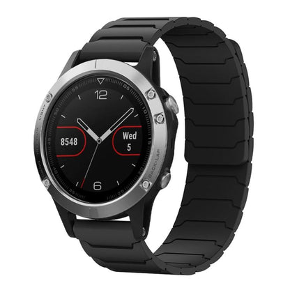 Bracelet de montre magnétique en silicone xDfind, For Garmin Fenix 8/7X/6X/5X 26mm, For Garmin Fenix 8/7/6/5 22mm, For Garmin Forerunner 35/30/35J 20mm