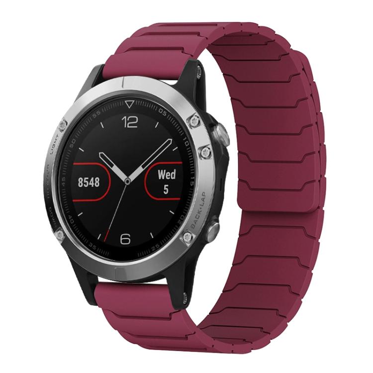Bracelet de montre magnétique en silicone xDfind, For Garmin Fenix 8/7X/6X/5X 26mm, For Garmin Fenix 8/7/6/5 22mm, For Garmin Forerunner 35/30/35J 20mm