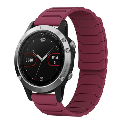 Bracelet de montre magnétique en silicone xDfind, For Garmin Fenix 8/7X/6X/5X 26mm, For Garmin Fenix 8/7/6/5 22mm, For Garmin Forerunner 35/30/35J 20mm