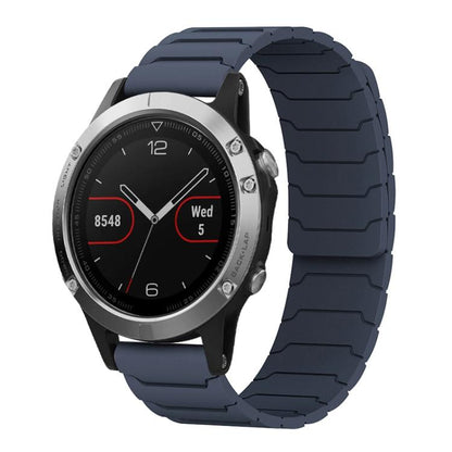 Bracelet de montre magnétique en silicone xDfind, For Garmin Fenix 8/7X/6X/5X 26mm, For Garmin Fenix 8/7/6/5 22mm, For Garmin Forerunner 35/30/35J 20mm