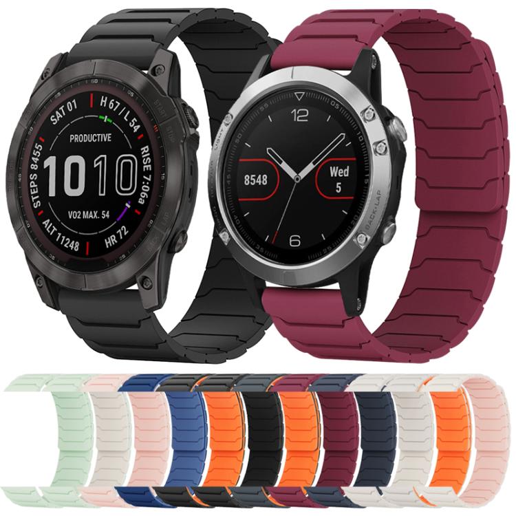 Bracelet de montre magnétique en silicone xDfind, For Garmin Fenix 8/7X/6X/5X 26mm, For Garmin Fenix 8/7/6/5 22mm, For Garmin Forerunner 35/30/35J 20mm