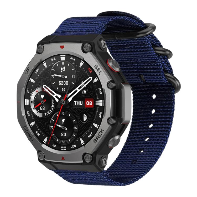 Bracelet de montre en nylon et toile xDfind avec boucle à anneau, For Amazfit T-Rex 3