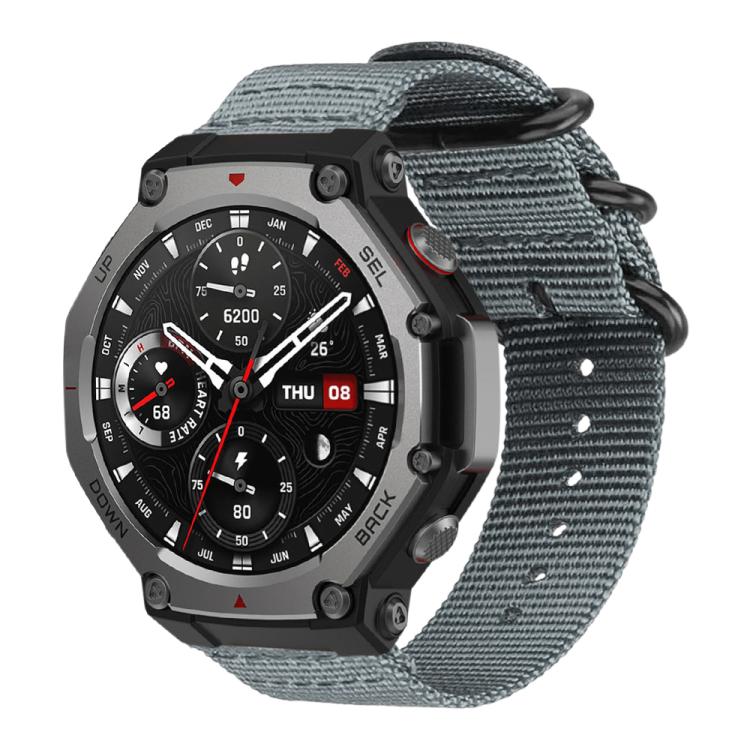 Bracelet de montre en nylon et toile xDfind avec boucle à anneau, For Amazfit T-Rex 3