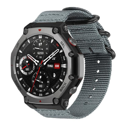 Bracelet de montre en nylon et toile xDfind avec boucle à anneau, For Amazfit T-Rex 3