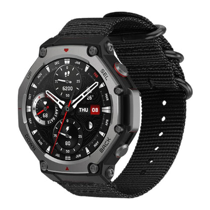 Bracelet de montre en nylon et toile xDfind avec boucle à anneau, For Amazfit T-Rex 3
