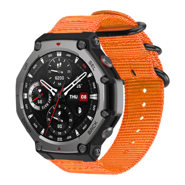 Bracelet de montre en nylon et toile xDfind avec boucle à anneau, For Amazfit T-Rex 3