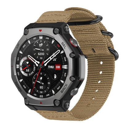 Bracelet de montre en nylon et toile xDfind avec boucle à anneau, For Amazfit T-Rex 3