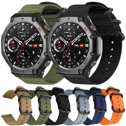 Bracelet de montre en nylon et toile xDfind avec boucle à anneau, For Amazfit T-Rex 3