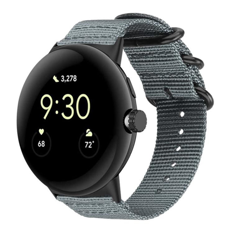 Bracelet de montre en nylon et toile xDfind avec boucle à anneau, For Google Pixel Watch4 / Watch3 45mm, For Google Pixel 4 / 3 / 2 / 1 41mm