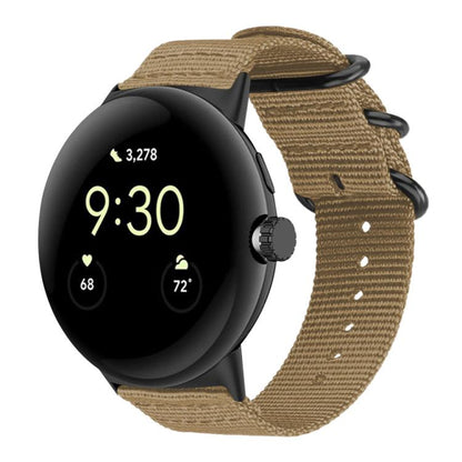 Bracelet de montre en nylon et toile xDfind avec boucle à anneau, For Google Pixel Watch4 / Watch3 45mm, For Google Pixel 4 / 3 / 2 / 1 41mm