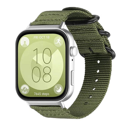 Bracelet de montre en nylon et toile xDfind avec boucle à anneau, For Huawei Watch Fit4 / Fit4 Pro / Fit3, For Huawei Watch D2