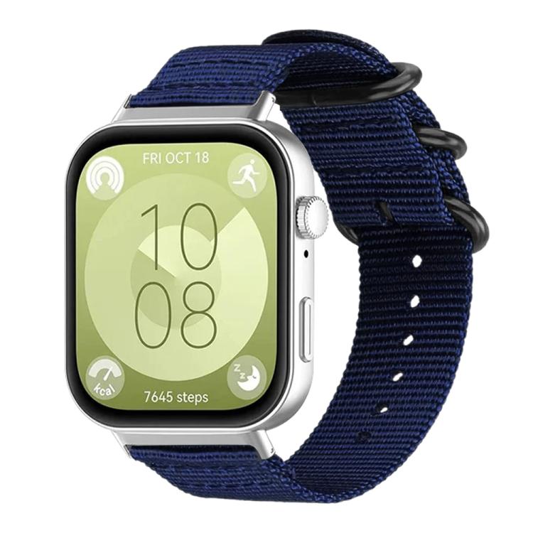 Bracelet de montre en nylon et toile xDfind avec boucle à anneau, For Huawei Watch Fit4 / Fit4 Pro / Fit3, For Huawei Watch D2