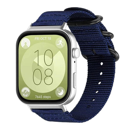Bracelet de montre en nylon et toile xDfind avec boucle à anneau, For Huawei Watch Fit4 / Fit4 Pro / Fit3, For Huawei Watch D2