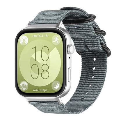 Bracelet de montre en nylon et toile xDfind avec boucle à anneau, For Huawei Watch Fit4 / Fit4 Pro / Fit3, For Huawei Watch D2