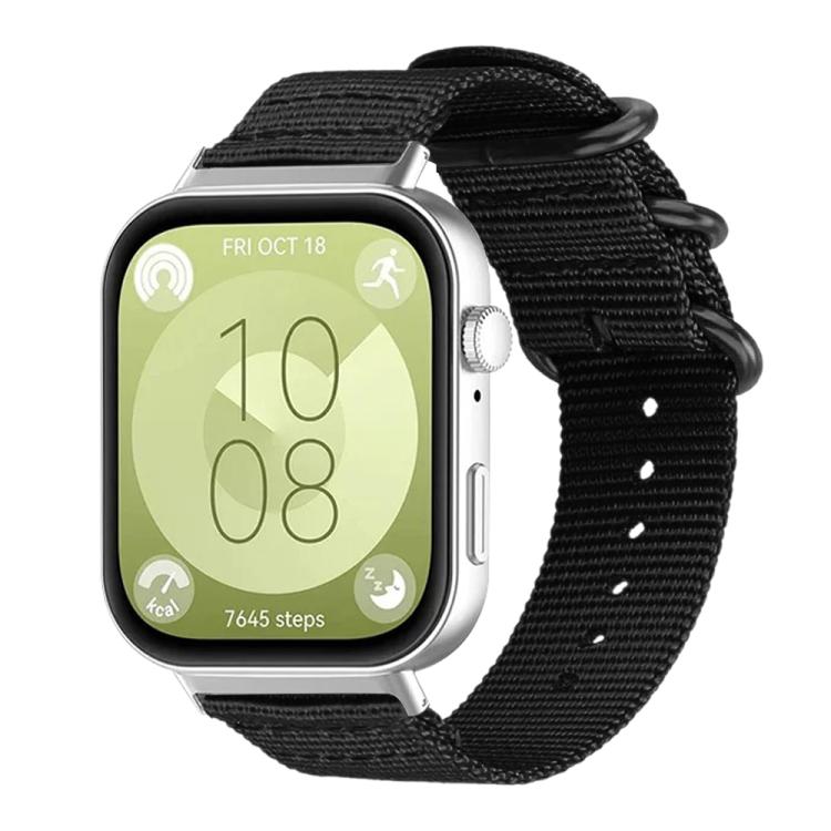 Bracelet de montre en nylon et toile xDfind avec boucle à anneau, For Huawei Watch Fit4 / Fit4 Pro / Fit3, For Huawei Watch D2