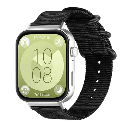 Bracelet de montre en nylon et toile xDfind avec boucle à anneau, For Huawei Watch Fit4 / Fit4 Pro / Fit3, For Huawei Watch D2