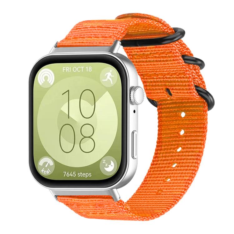 Bracelet de montre en nylon et toile xDfind avec boucle à anneau, For Huawei Watch Fit4 / Fit4 Pro / Fit3, For Huawei Watch D2