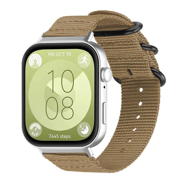 Bracelet de montre en nylon et toile xDfind avec boucle à anneau, For Huawei Watch Fit4 / Fit4 Pro / Fit3, For Huawei Watch D2
