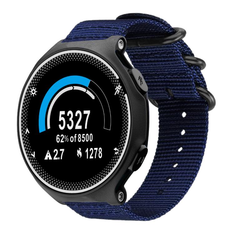 Bracelet de montre en nylon et toile xDfind avec boucle à anneau, For Garmin Fenix 8/7X/6X/5X 26mm, For Garmin Fenix 8/7/6/5 22mm, For Garmin Forerunner 235/220/620/630, For Garmin Forerunner 35 / 30 / 35J