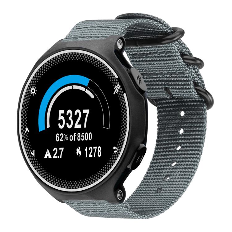 Bracelet de montre en nylon et toile xDfind avec boucle à anneau, For Garmin Fenix 8/7X/6X/5X 26mm, For Garmin Fenix 8/7/6/5 22mm, For Garmin Forerunner 235/220/620/630, For Garmin Forerunner 35 / 30 / 35J