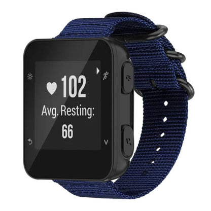 Bracelet de montre en nylon et toile xDfind avec boucle à anneau, For Garmin Fenix 8/7X/6X/5X 26mm, For Garmin Fenix 8/7/6/5 22mm, For Garmin Forerunner 235/220/620/630, For Garmin Forerunner 35 / 30 / 35J