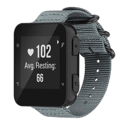 Bracelet de montre en nylon et toile xDfind avec boucle à anneau, For Garmin Fenix 8/7X/6X/5X 26mm, For Garmin Fenix 8/7/6/5 22mm, For Garmin Forerunner 235/220/620/630, For Garmin Forerunner 35 / 30 / 35J